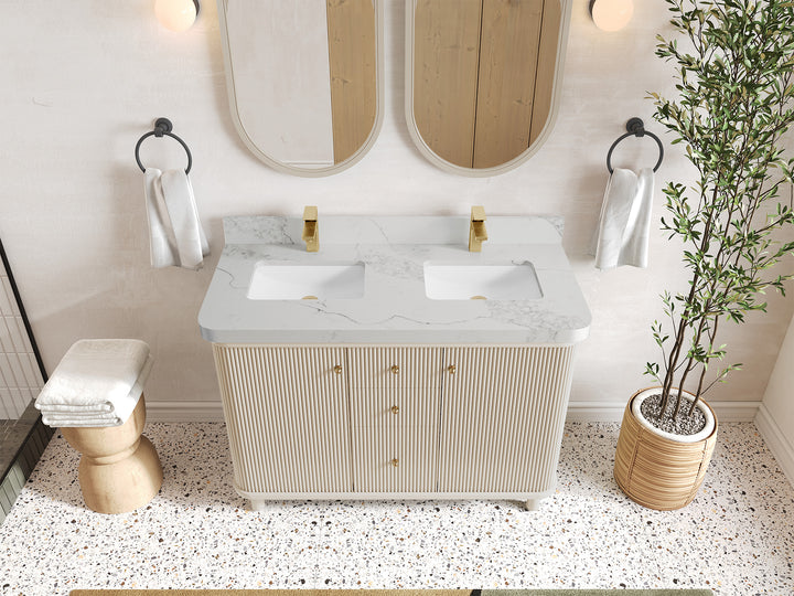 Miami 48 in. W x 22 in. D Double Sink Bathroom Vanity - photo 13