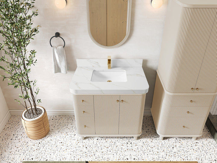 Miami 36 in. W x 22 in. D Center Sink Bathroom Vanity - photo 21