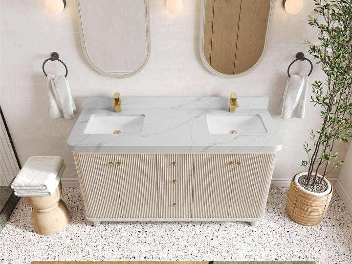 Miami 60 in. W x 22 in. D Double Sink Bathroom Vanity - photo 22
