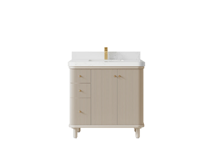 Miami 36 in. W x 22 in. D Center Sink Bathroom Vanity - photo 16