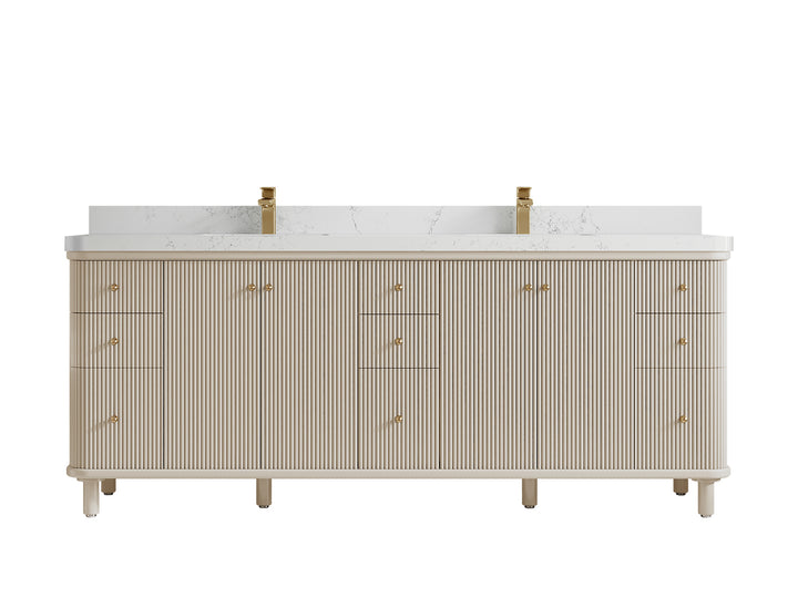 Miami 84 in. W x 22 in. D Double Sink Bathroom Vanity - photo 17