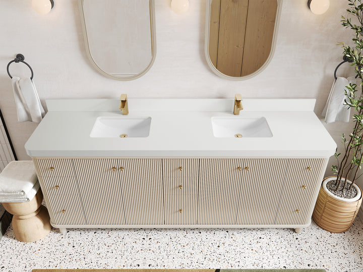 Miami 84 in. W x 22 in. D Double Sink Bathroom Vanity - photo 18