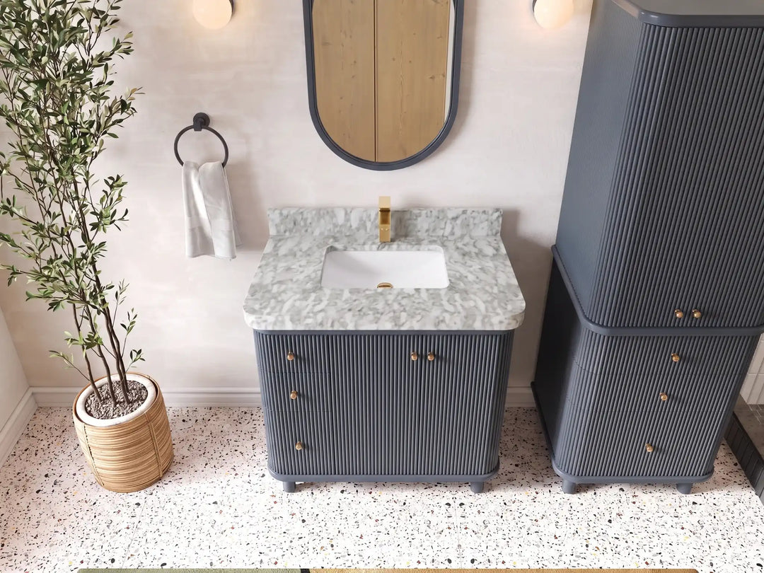 Miami 36 in. W x 22 in. D Center Sink Bathroom Vanity | 
              
                Hale Navy Blue
                
                  
             - MIA_HLN_CA_LZ_36CR - photo №6
