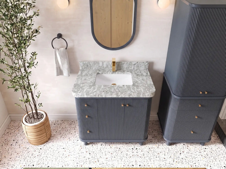 Miami 36 in. W x 22 in. D Center Sink Bathroom Vanity - photo 6