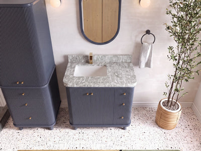 Miami 36 in. W x 22 in. D Left Offset Sink Bathroom Vanity