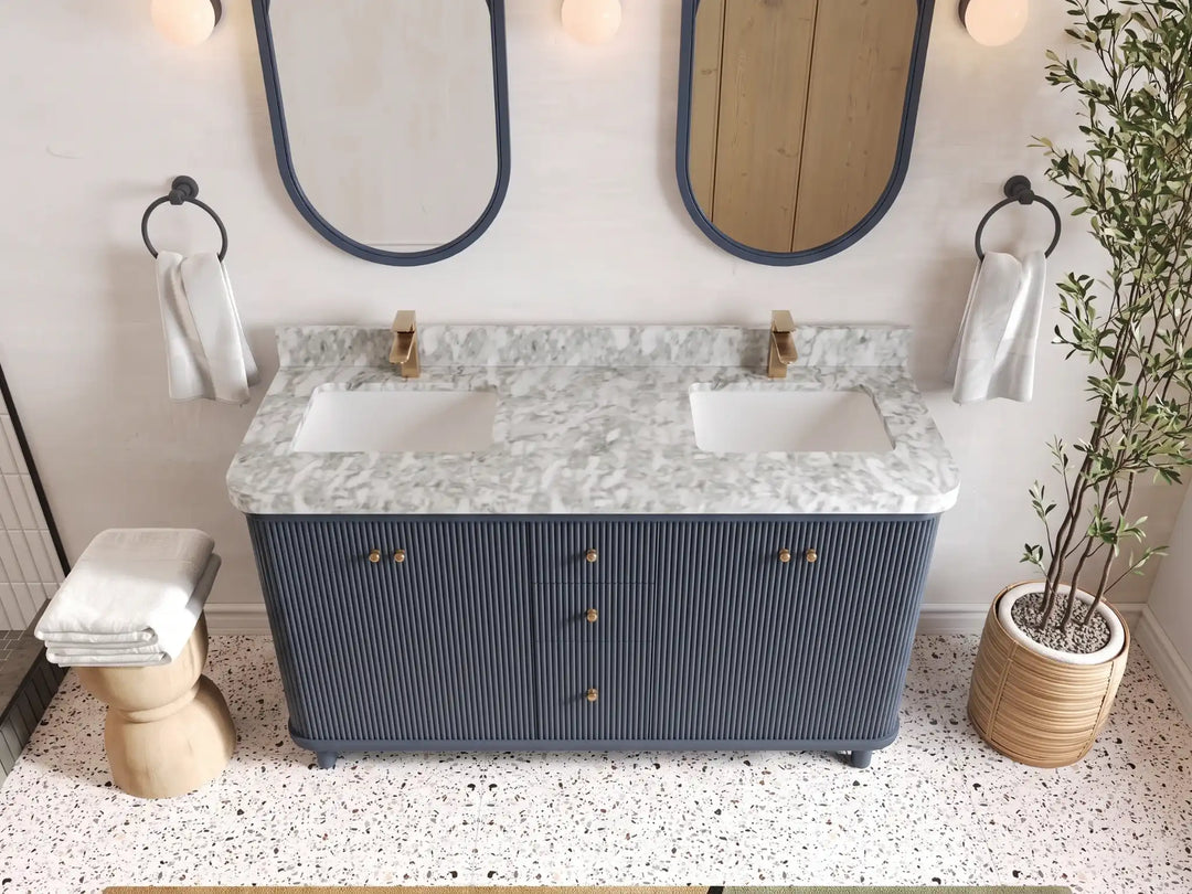 Miami 60 in. W x 22 in. D Double Sink Bathroom Vanity | 
              
                Hale Navy Blue
                
                  
             - MIA_HLN_CA_LZ_60D - photo №7