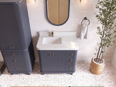 Miami 36 in. W x 22 in. D Left Offset Sink Bathroom Vanity - photo 6