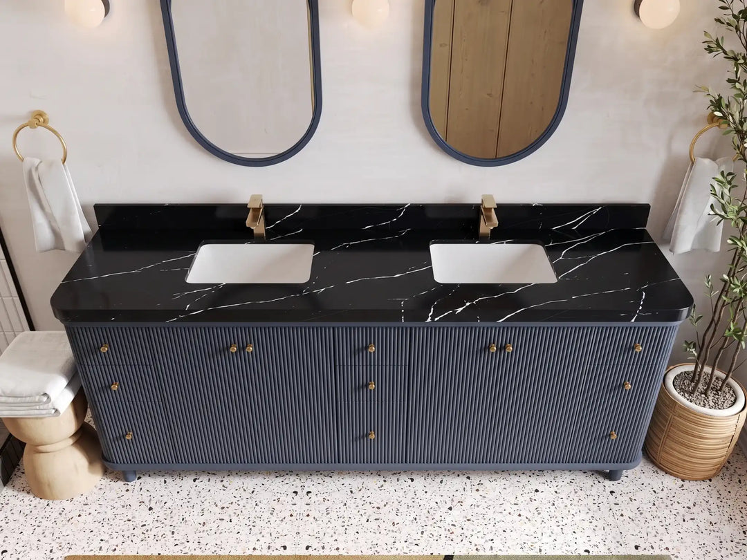 Miami 84 in. W x 22 in. D Double Sink Bathroom Vanity | 
              
                Hale Navy Blue
                
                  
             - MIA_HLN_CA_LZ_84D - photo №17
