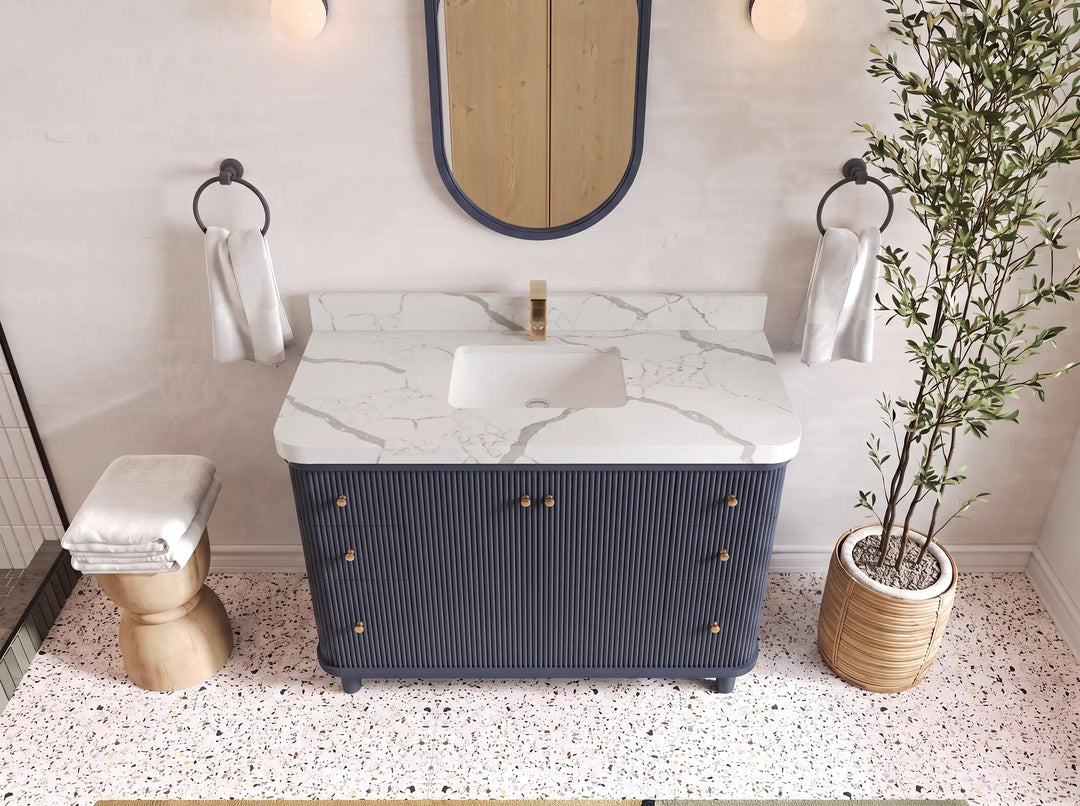 Miami 48 in. W x 22 in. D Single Sink Bathroom Vanity | 
              
                Hale Navy Blue
                
                  
             - MIA_HLN_CA_LZ_48S - photo №12