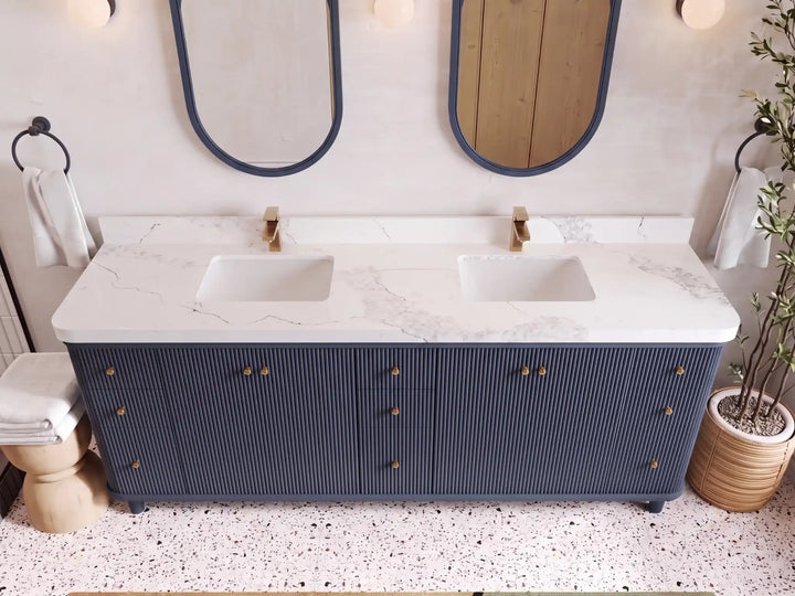 Miami 84 in. W x 22 in. D Double Sink Bathroom Vanity - photo 8
