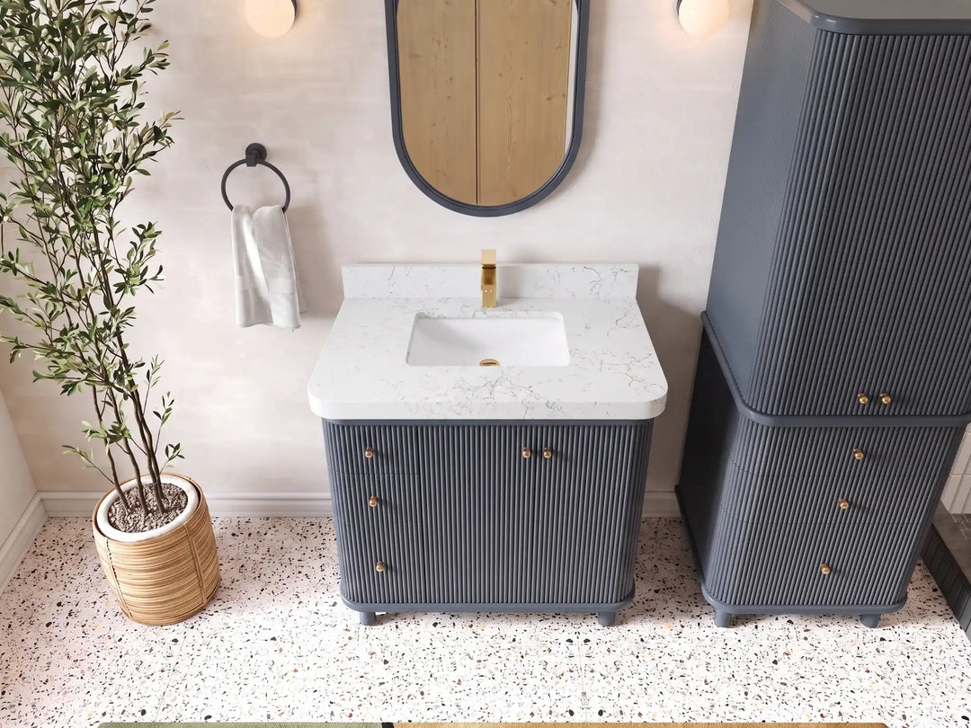 Miami 36 in. W x 22 in. D Center Sink Bathroom Vanity | 
              
                Hale Navy Blue
                
                  
             - MIA_HLN_CA_LZ_36CR - photo №8