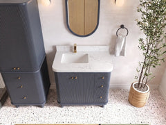 Miami 36 in. W x 22 in. D Left Offset Sink Bathroom Vanity - photo 7