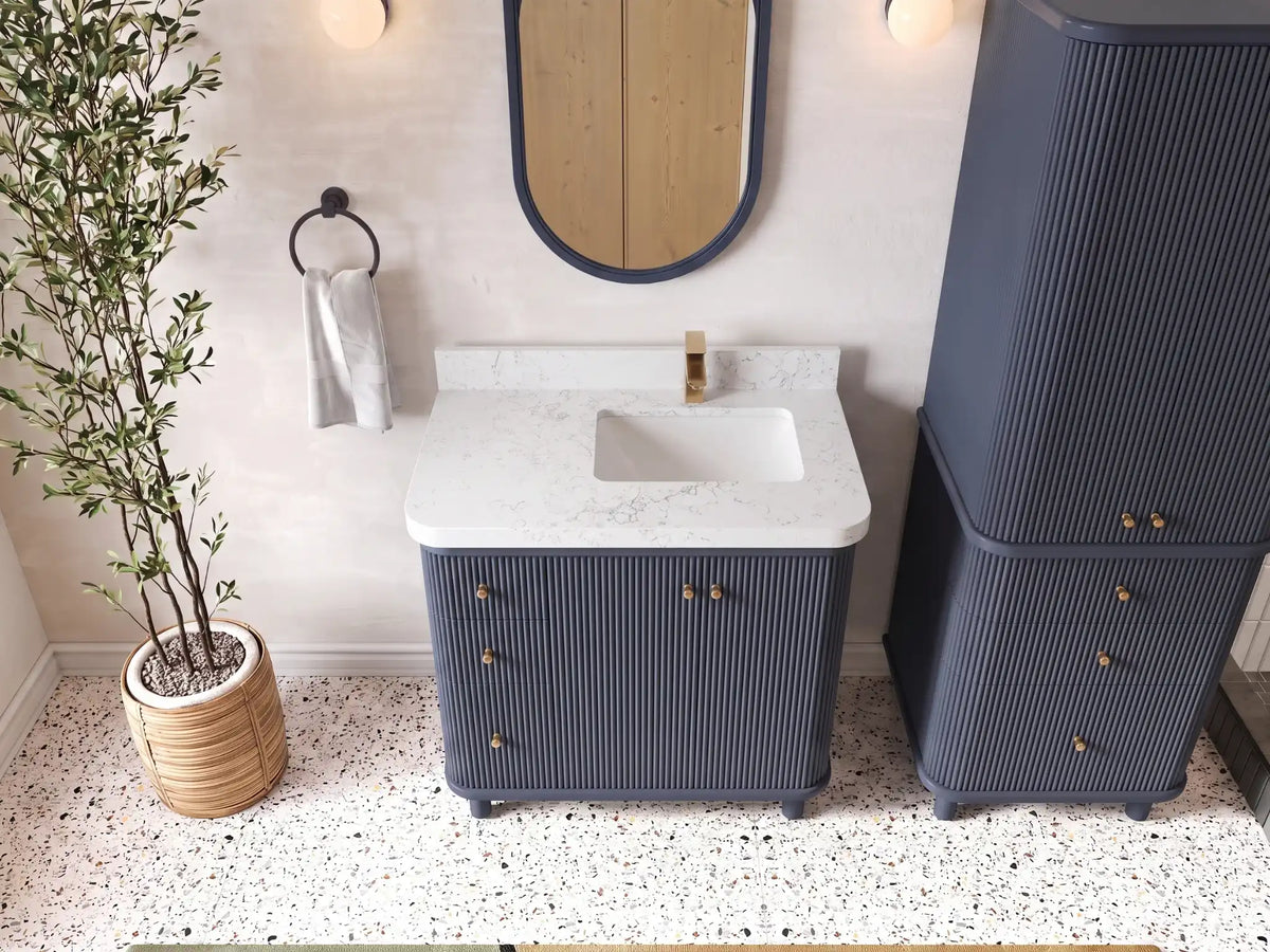 Miami 36 in. W x 22 in. D Right Offset Sink Bathroom Vanity