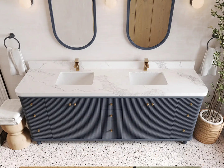 Miami 84 in. W x 22 in. D Double Sink Bathroom Vanity - photo 20