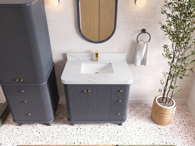 Miami 36 in. W x 22 in. D Center Sink Bathroom Vanity