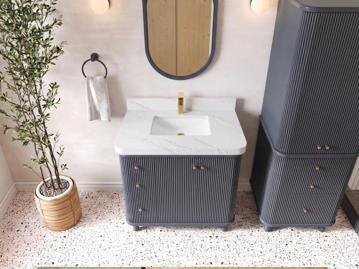 Miami 36 in. W x 22 in. D Center Sink Bathroom Vanity - photo 10