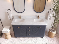Miami 60 in. W x 22 in. D Double Sink Bathroom Vanity - photo 10
