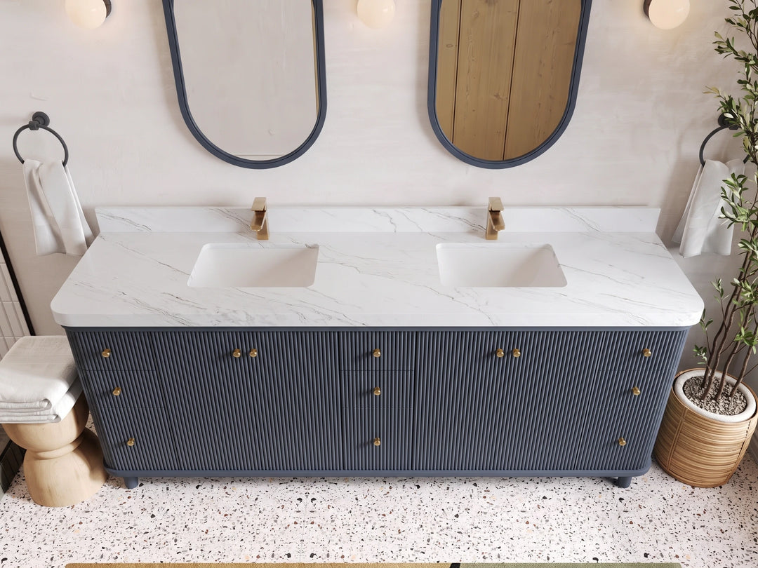 Miami 84 in. W x 22 in. D Double Sink Bathroom Vanity | 
              
                Hale Navy Blue
                
                  
             - MIA_HLN_CA_LZ_84D - photo №15