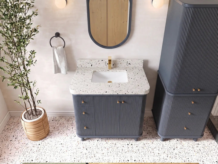 Miami 36 in. W x 22 in. D Center Sink Bathroom Vanity - photo 11