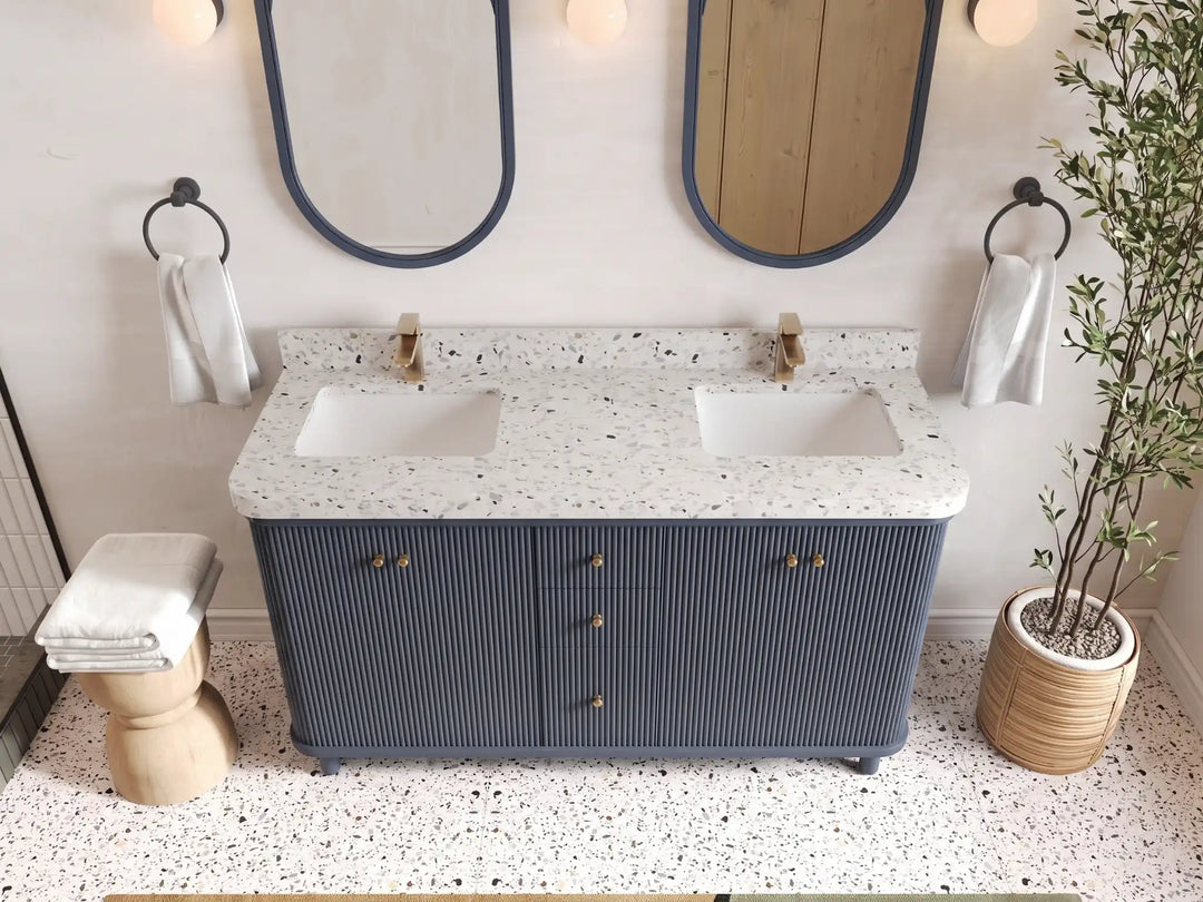 Miami 60 in. W x 22 in. D Double Sink Bathroom Vanity | 
              
                Hale Navy Blue
                
                  
             - MIA_HLN_CA_LZ_60D - photo №11