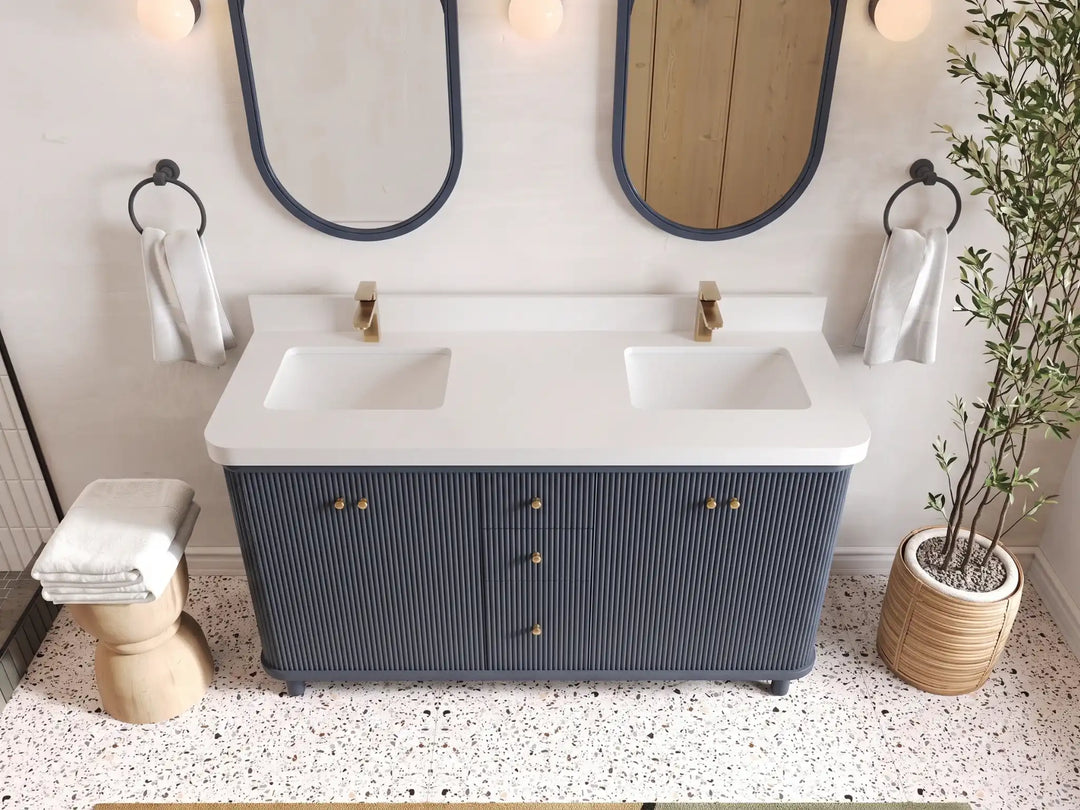 Miami 60 in. W x 22 in. D Double Sink Bathroom Vanity | 
              
                Hale Navy Blue
                
                  
             - MIA_HLN_CA_LZ_60D - photo №5