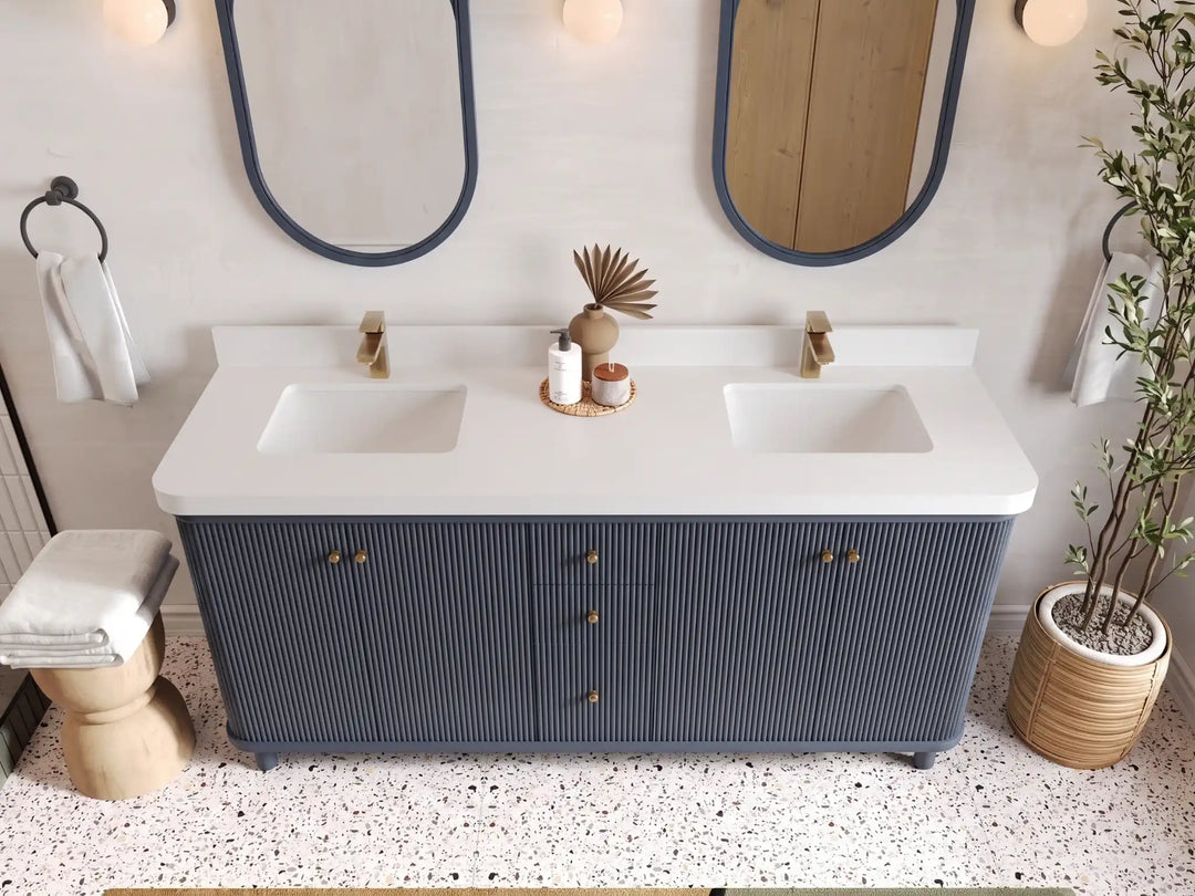 Miami 72 in. W x 22 in. D Double Sink Bathroom Vanity | 
              
                Hale Navy Blue
                
                  
             - MIA_HLN_CA_LZ_72D - photo №9