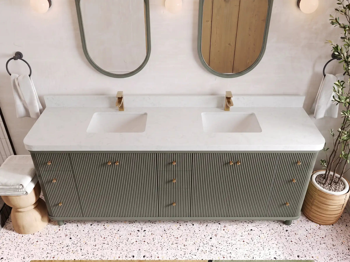 Miami 84 in. W x 22 in. D Double Sink Bathroom Vanity