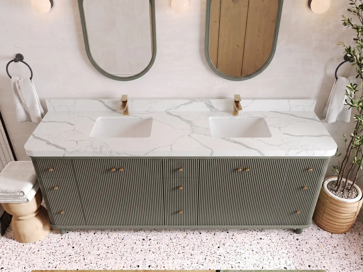 Miami 84 in. W x 22 in. D Double Sink Bathroom Vanity