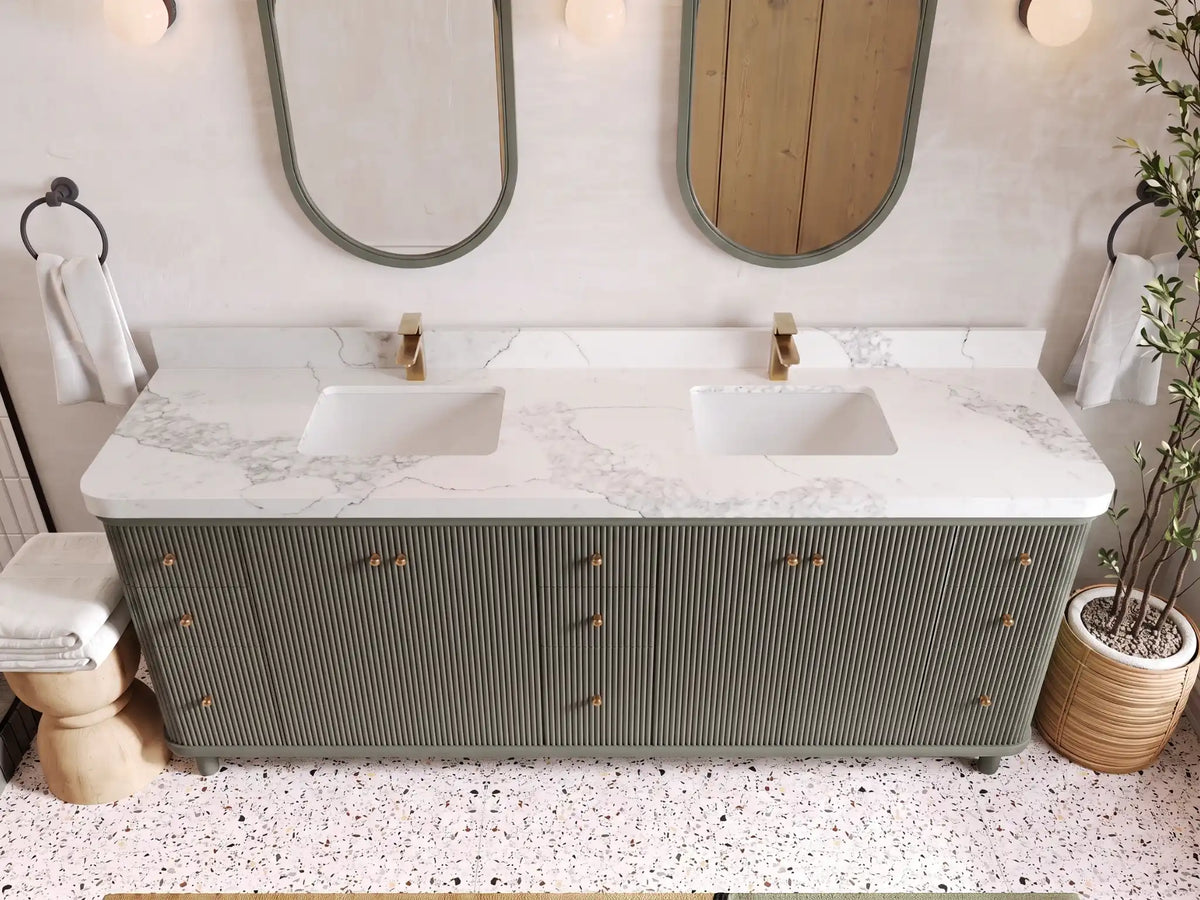 Miami 84 in. W x 22 in. D Double Sink Bathroom Vanity