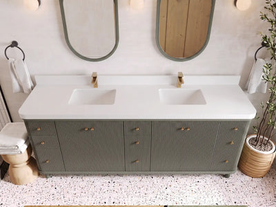 Miami 84 in. W x 22 in. D Double Sink Bathroom Vanity