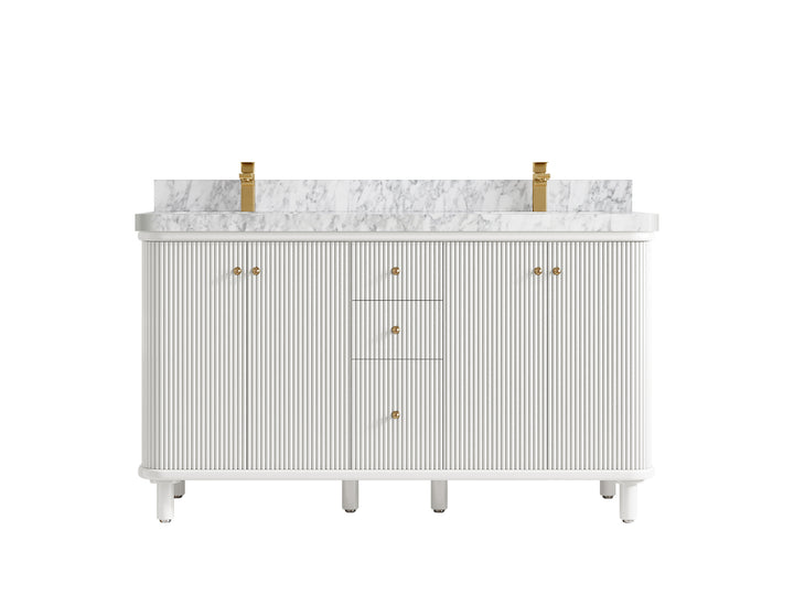 Miami 60 in. W x 22 in. D Double Sink Bathroom Vanity - photo 13