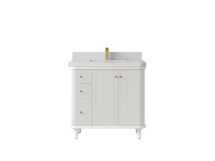 Miami 36 in. W x 22 in. D Center Sink Bathroom Vanity - photo 14