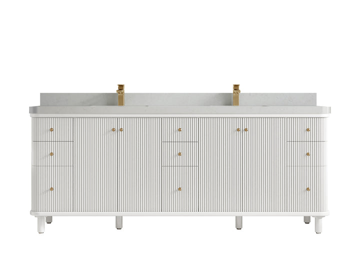 Miami 84 in. W x 22 in. D Double Sink Bathroom Vanity - photo 15