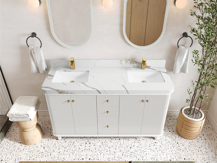 Miami 60 in. W x 22 in. D Double Sink Bathroom Vanity - photo 20