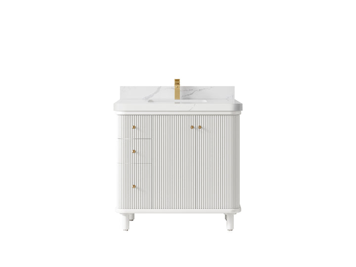 Miami 36 in. W x 22 in. D Center Sink Bathroom Vanity - photo 8