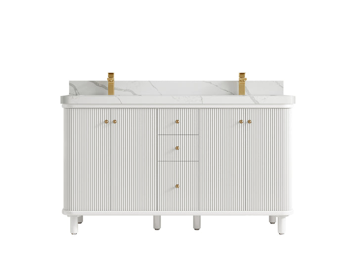 Miami 60 in. W x 22 in. D Double Sink Bathroom Vanity - photo 9