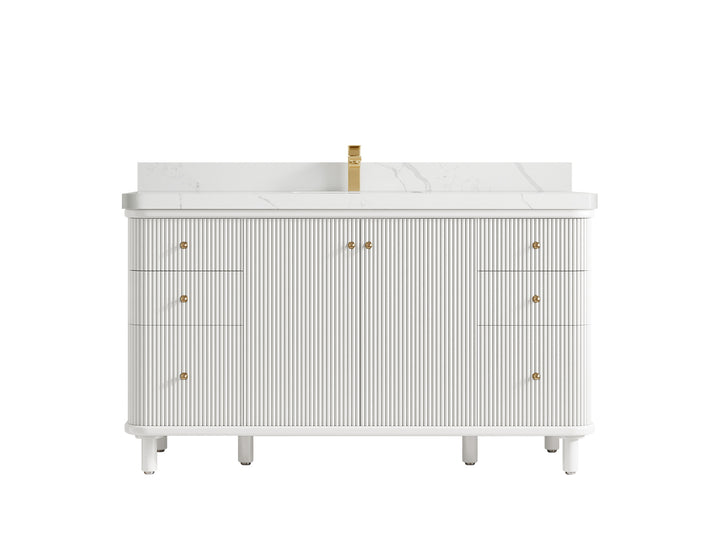 Miami 60 in. W x 22 in. D Single Sink Bathroom Vanity - photo 9