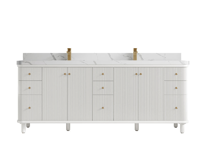 Miami 84 in. W x 22 in. D Double Sink Bathroom Vanity - photo 9