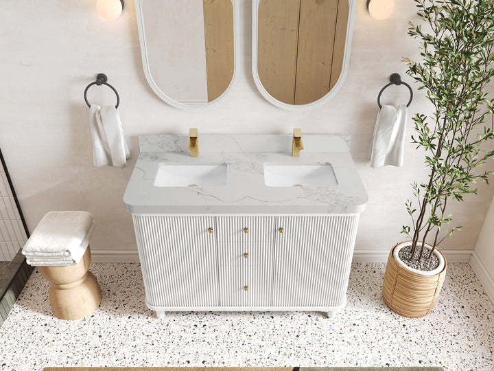 Miami 48 in. W x 22 in. D Double Sink Bathroom Vanity - photo 13