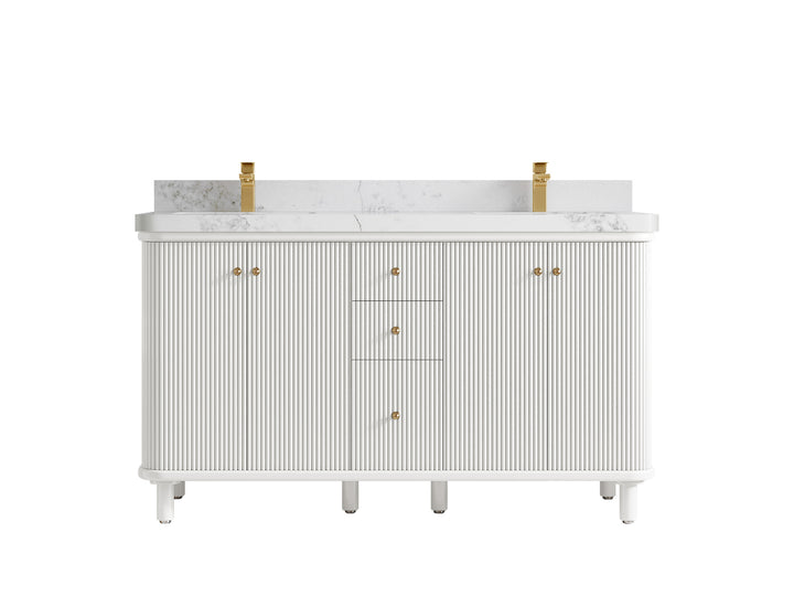 Miami 60 in. W x 22 in. D Double Sink Bathroom Vanity - photo 11