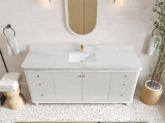 Miami 72 in. W x 22 in. D Fluted Single Sink Bathroom Vanity - photo 10