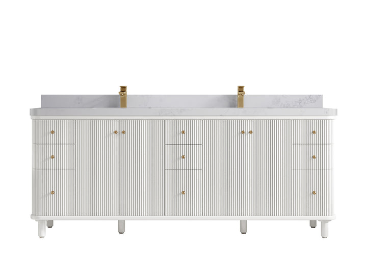 Miami 84 in. W x 22 in. D Double Sink Bathroom Vanity - photo 11