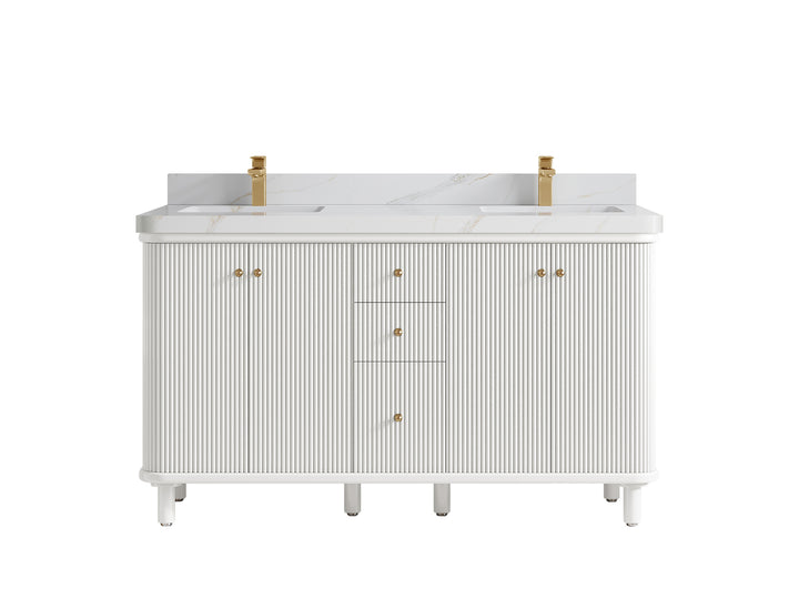 Miami 60 in. W x 22 in. D Double Sink Bathroom Vanity - photo 23