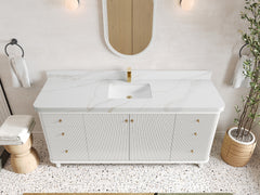 Miami 72 in. W x 22 in. D Fluted Single Sink Bathroom Vanity - photo 22