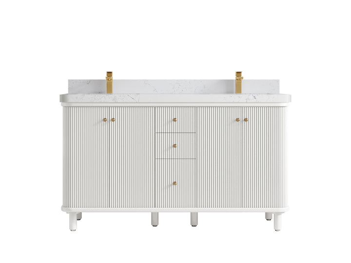 Miami 60 in. W x 22 in. D Double Sink Bathroom Vanity - photo 17
