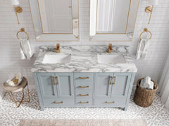 Malibu 60 in. W x 22 in. D Double Sink Bathroom Vanity - photo 4