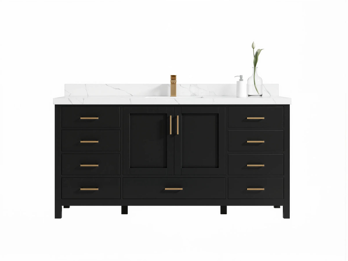 Malibu 72 in. W x 22 in. D Single Sink Bathroom Vanity