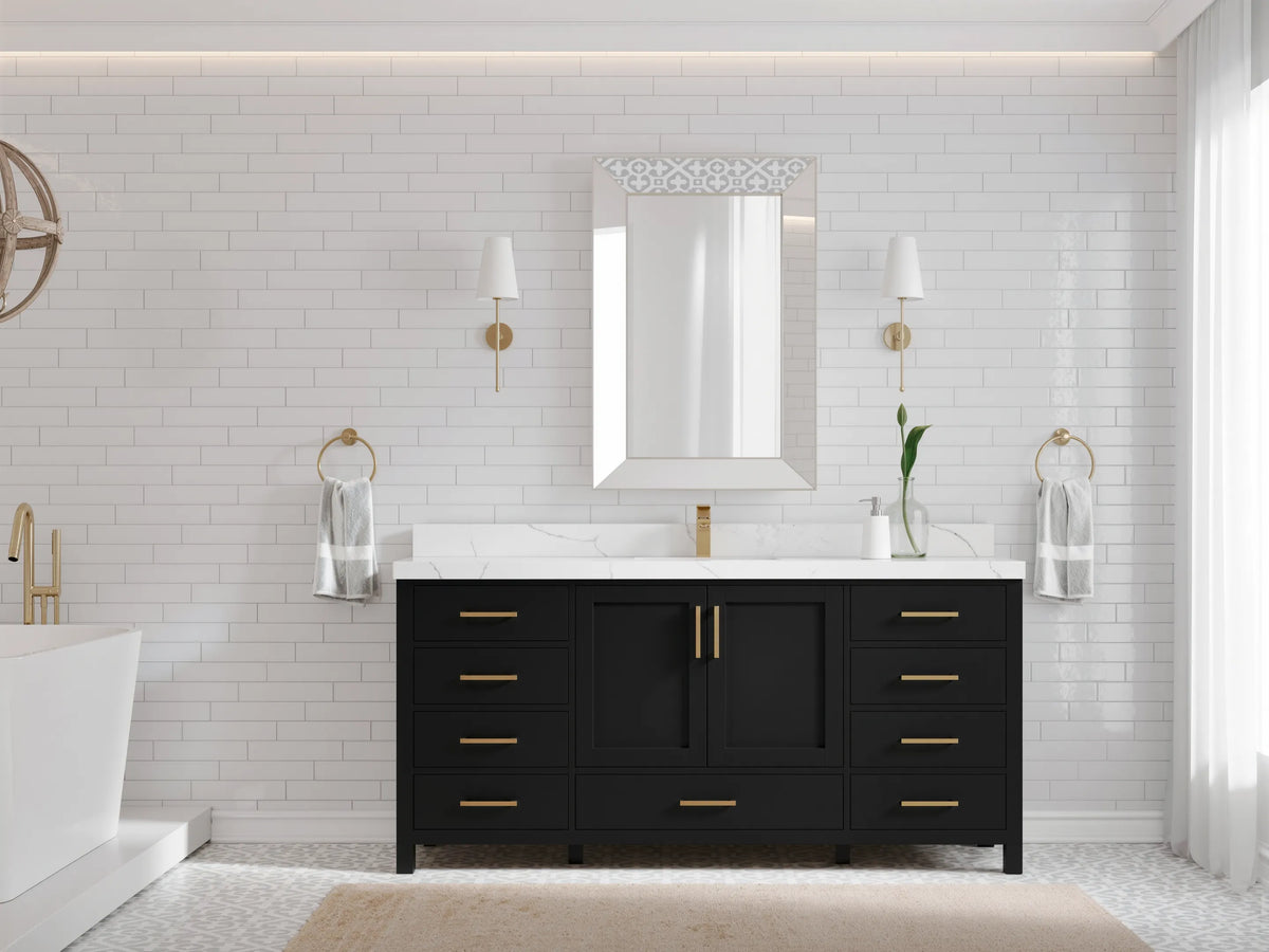 Malibu 72 in. W x 22 in. D Single Sink Bathroom Vanity