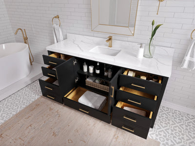 Malibu 72 in. W x 22 in. D Single Sink Bathroom Vanity