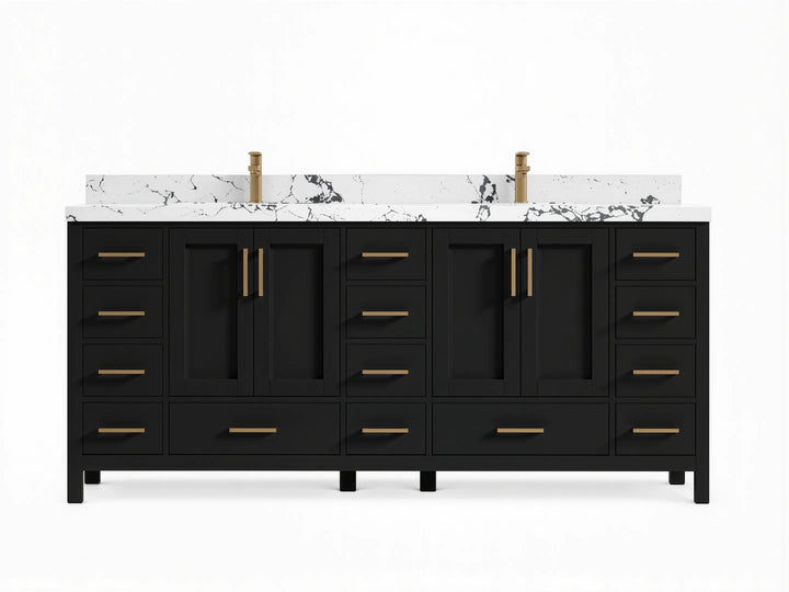 Malibu 80 in. W x 22 in. D Double Sink Bathroom Vanity - photo 1